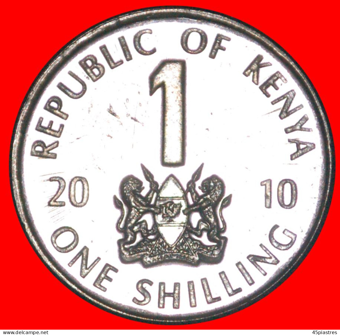 * GREAT BRITAIN (2005-2010): KENYA  1 SHILLING 2010 COCK MINT LUSTRE!  ·  LOW START · NO RESERVE! - Kenia