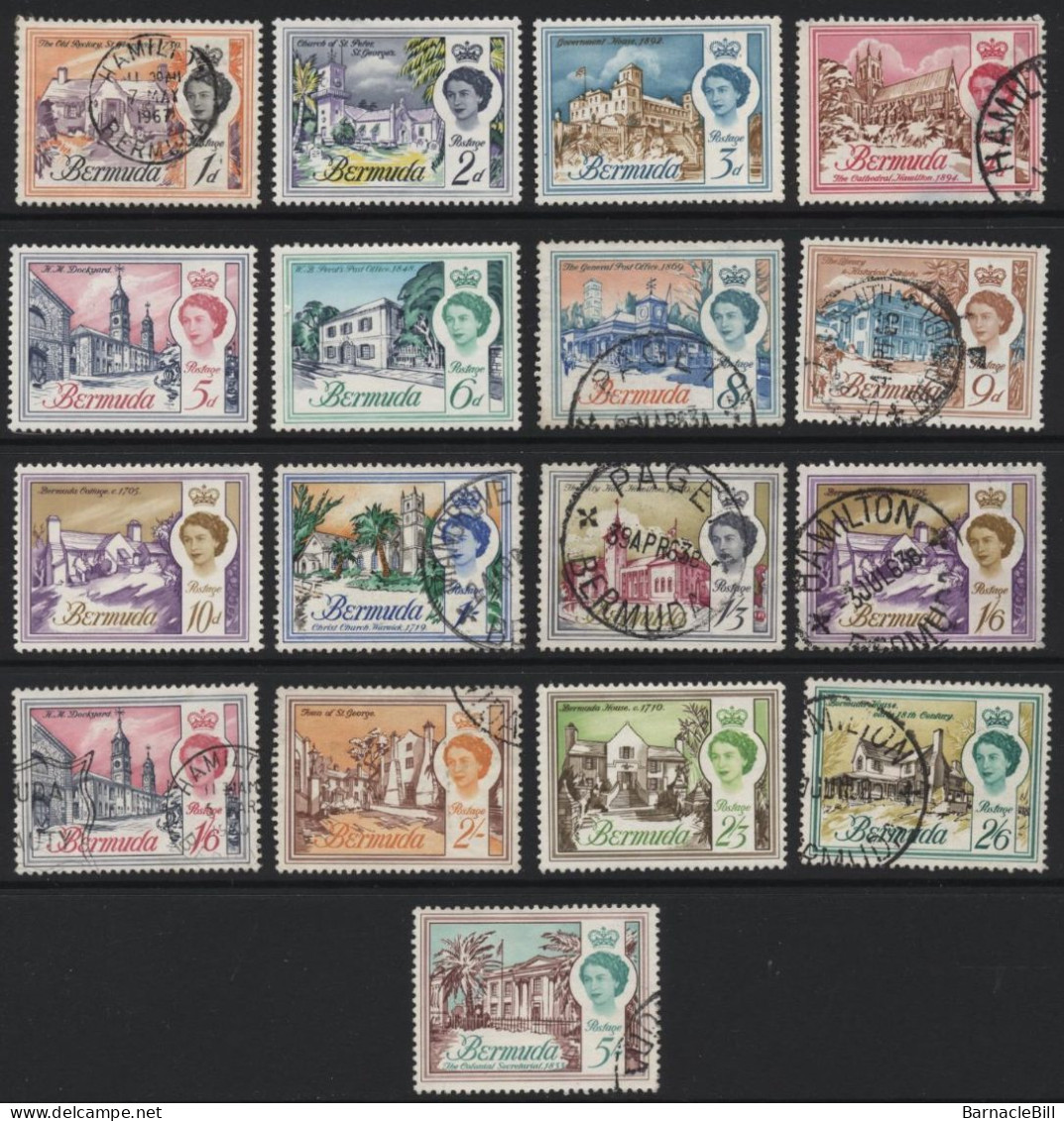 Bermuda (A47) 1962 Elizabeth II Pictorials. Values To 5 Shillings. Used & Unused. Hinged. - Bermuda