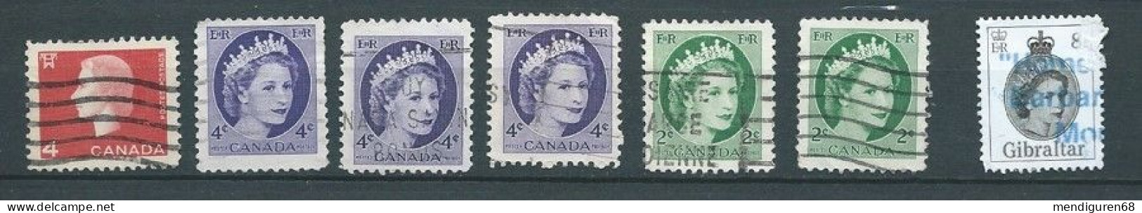 CANADA SET  7 OLD STAMPS USED - Gebruikt