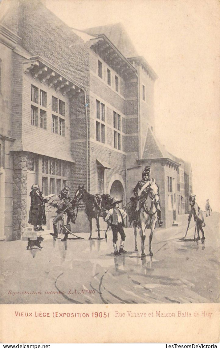 BELGIQUE - LIEGE - VIEUX LIEGE - Exposition 1905 - Rue Vinave Et Maison Batta De Huy - Carte Postale Ancienne - Liège