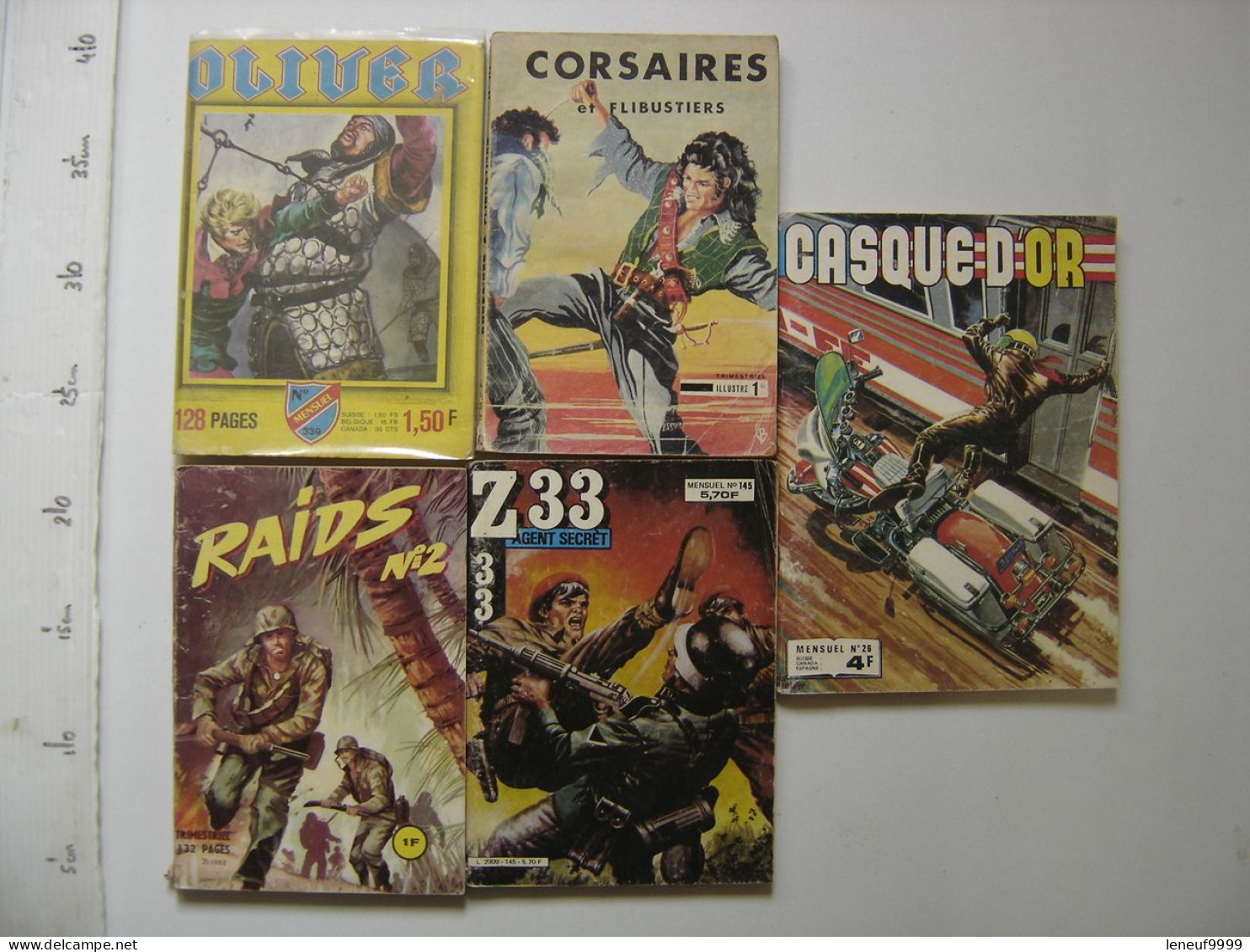 Lot De 5 BD Oliver 339 Corsaires Filbustiers Raids 2 Z33 N145 Casque D'or 26 - Lots De Plusieurs BD