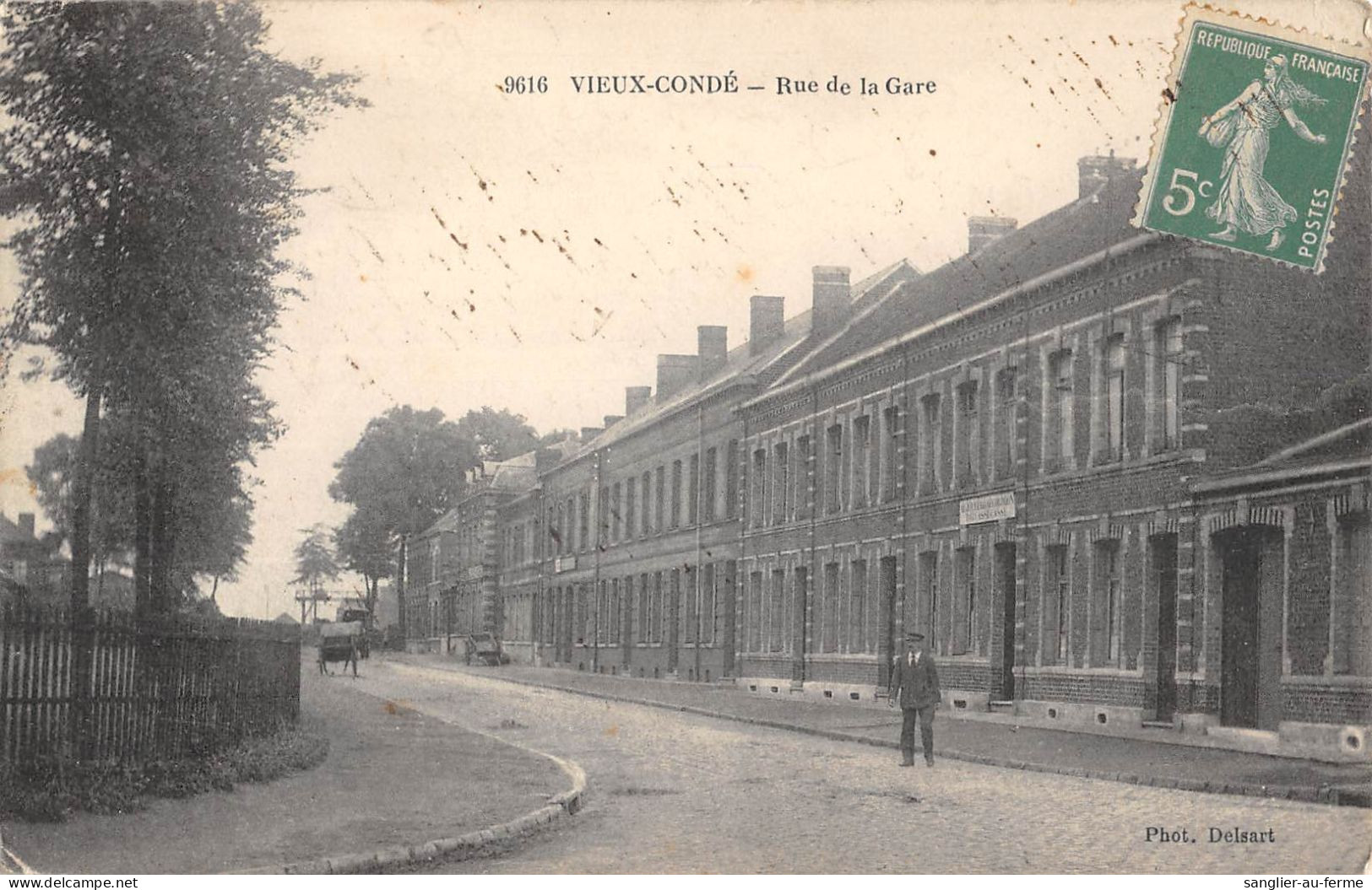 CPA 59 VIEUX CONDE RUE DE LA GARE - Other & Unclassified