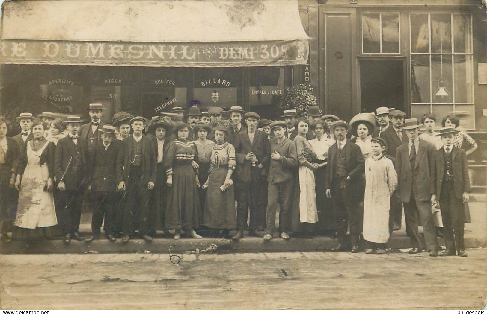 CARTE PHOTO A Localiser Commerce Café , Restaurant Façade Paris ? - Photographie