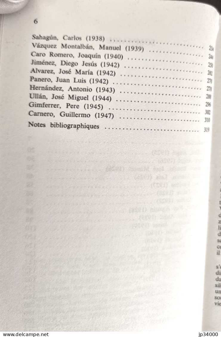 LA POESIE ESPAGNOLE CONTEMPORAINE. Anthologie 1945-1975 ( Jacinto-luis GUERENA) - Auteurs Français