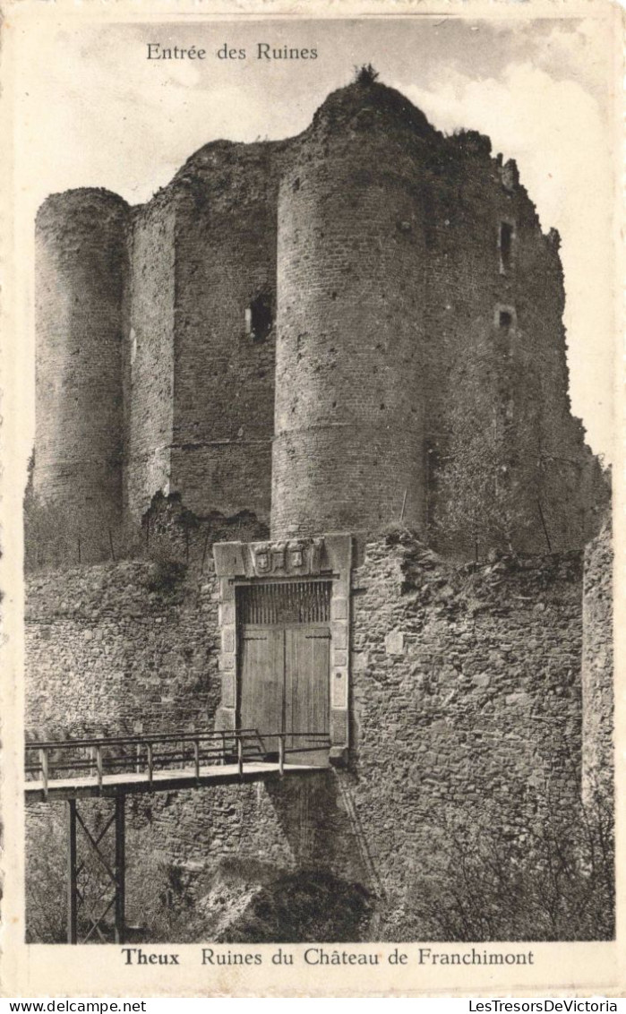 BELGIQUE - Theux - Ruines Du Château De Franchimont - Entrée Des Ruines - Carte Postale Ancienne - Verviers