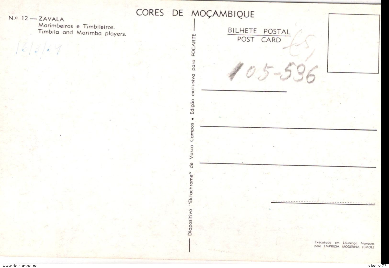 MOÇAMBIQUE - ZAVALA - Marimbeiros E Timbileiros - Mozambique