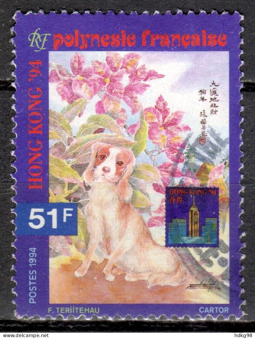 F P+ Polynesien 1994 Mi 653 Hund - Used Stamps