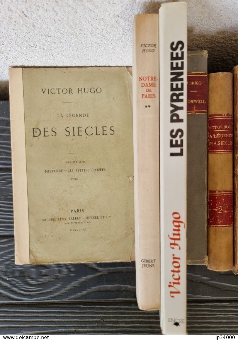 Victor Hugo. Lot De 17 Livres. (Livres 19eme, 20 Eme) Reliés, Brochés, Cartonnés - Lotti E Stock Libri