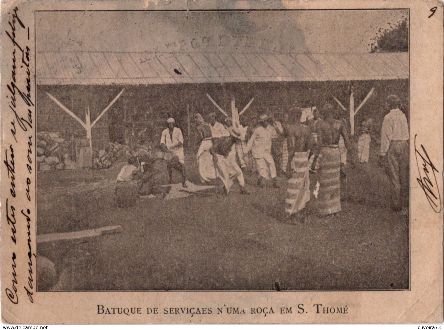 S. TOMÉ E PRINCIPE - Batuque De Serviçaes N'uma Roça Em S. Thomé - Sao Tome And Principe