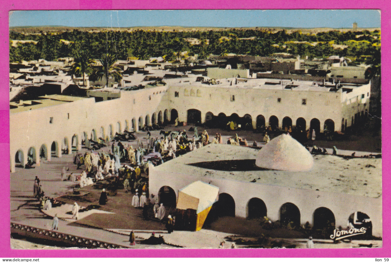 292461 / Algeria Algerie - Ouargla La Grande Place Et Les Souks PC USED (O) 1968 - 0.40 Gazella Leptoceros Rhim Gazelle - Ouargla