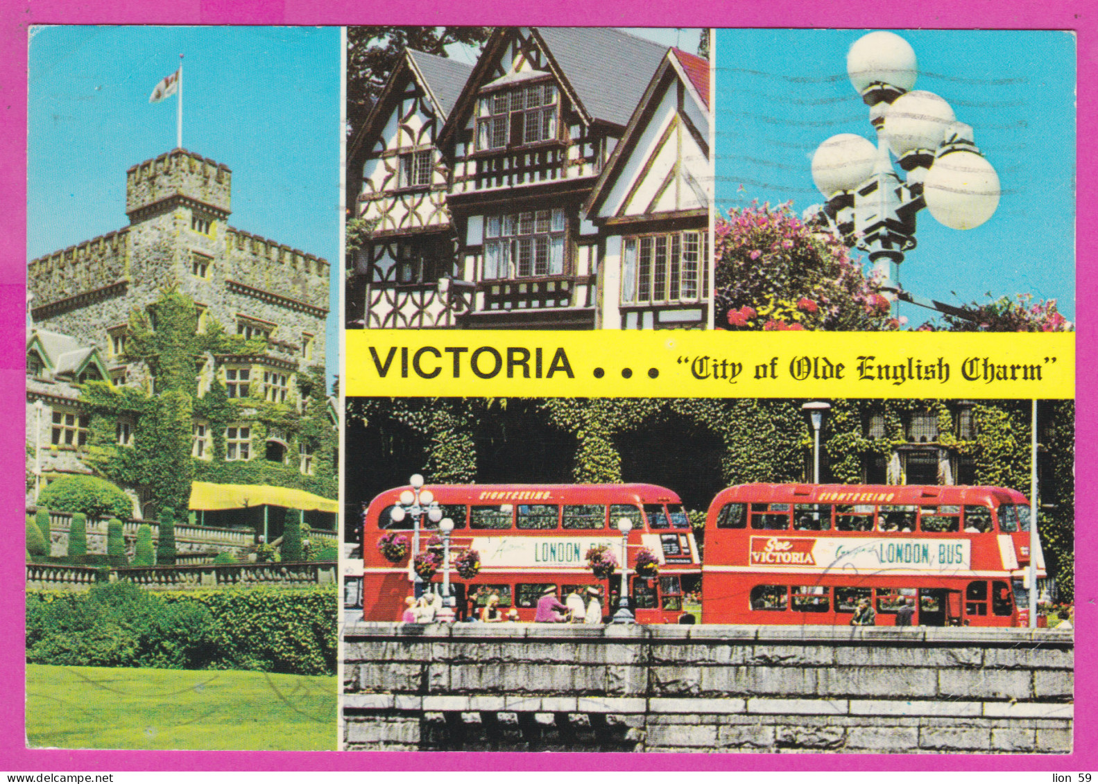 292470 / Canada Victoria "City Of Olde English Charm" BUS PC USED (O)  Vancouver 1972 - 15 C. Greenland Mountains - Victoria