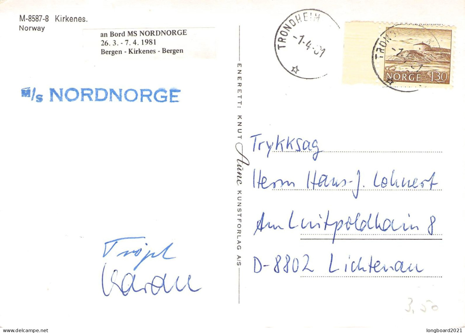 KIRKENES 1981 / *298 - Norvegia