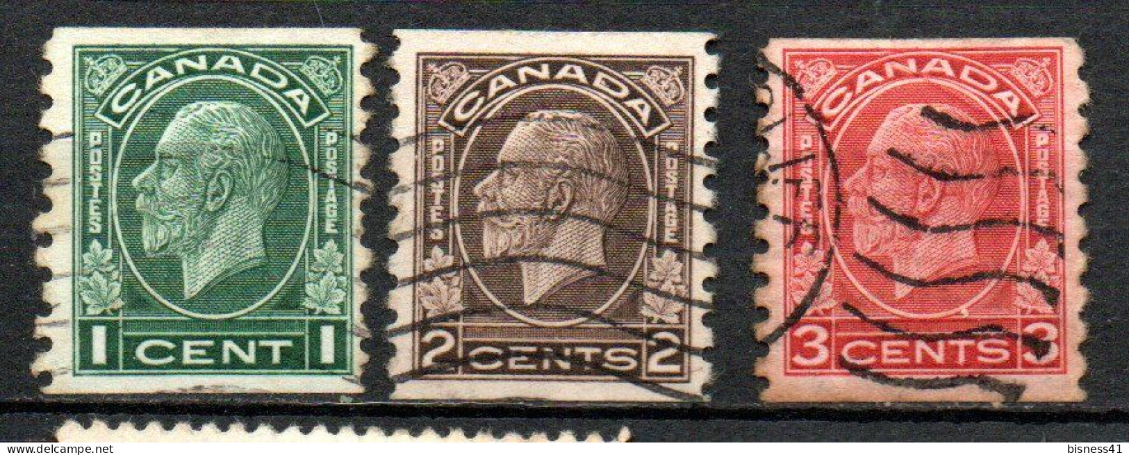 Col33 Canada  1932 N° 161a 162a 163b Oblitéré Cote : 8,00€ - Usados