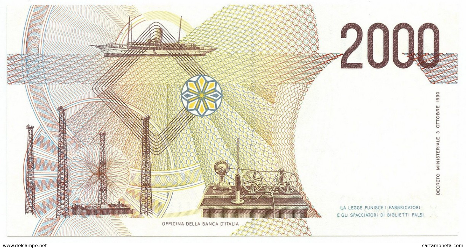 2000 LIRE B. D'ITALIA GUGLIELMO MARCONI SERIE SOSTITUTIVA XA 12/11/1993 FDS - Altri & Non Classificati