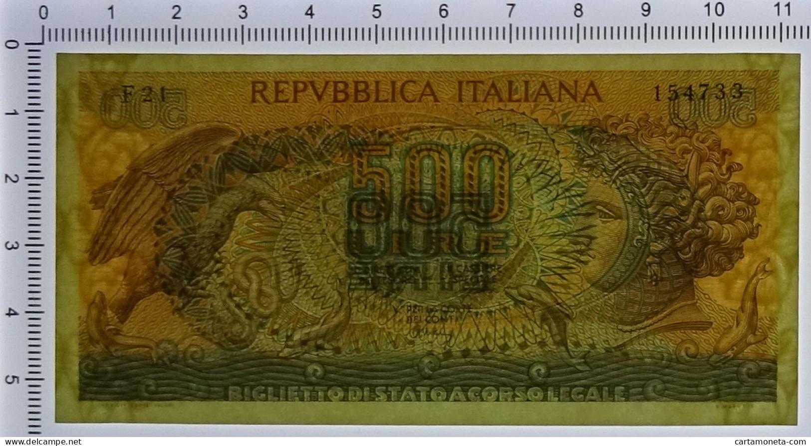 500 LIRE BIGLIETTO DI STATO ARETUSA 23/02/1970 QFDS - Andere & Zonder Classificatie