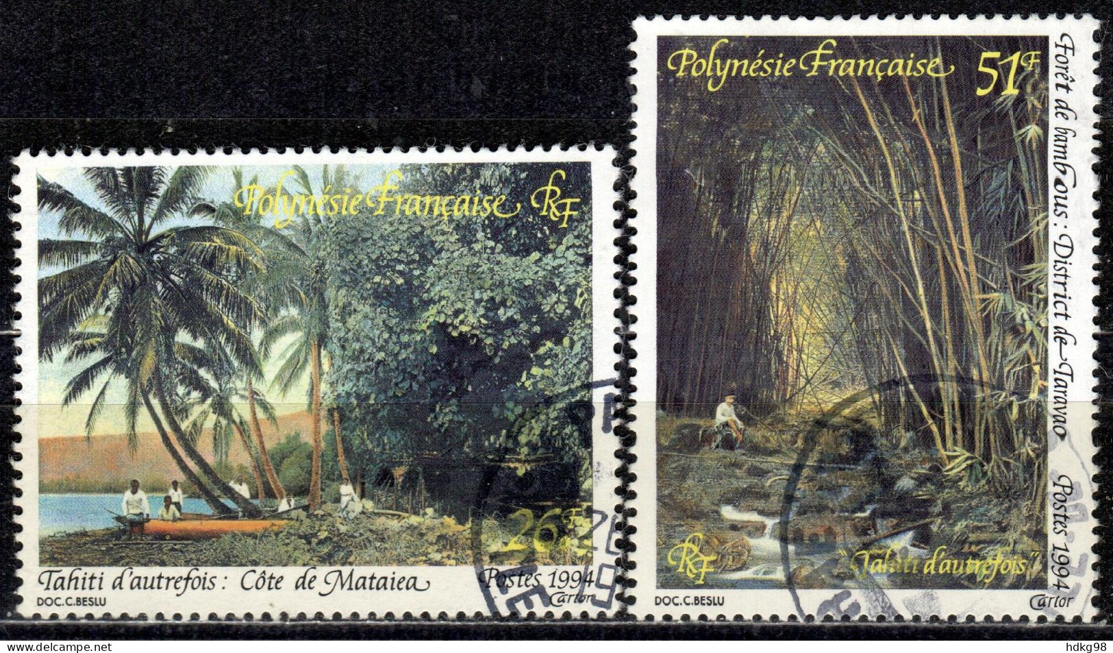 F P+ Polynesien 1994 Mi 660-61 Tahiti - Used Stamps