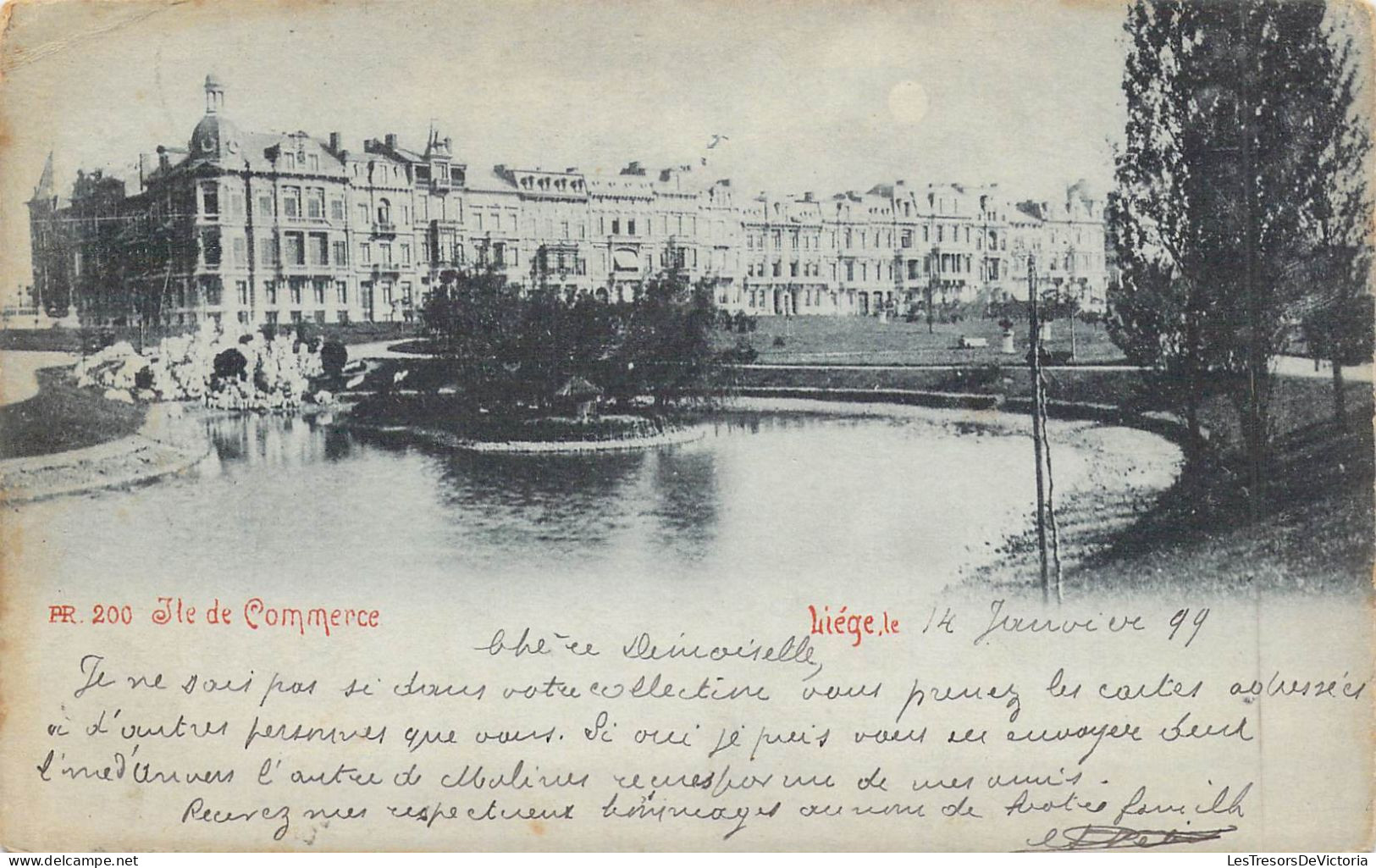 BELGIQUE - LIEGE - Ile De Commerce - Carte Postale Ancienne - Liège