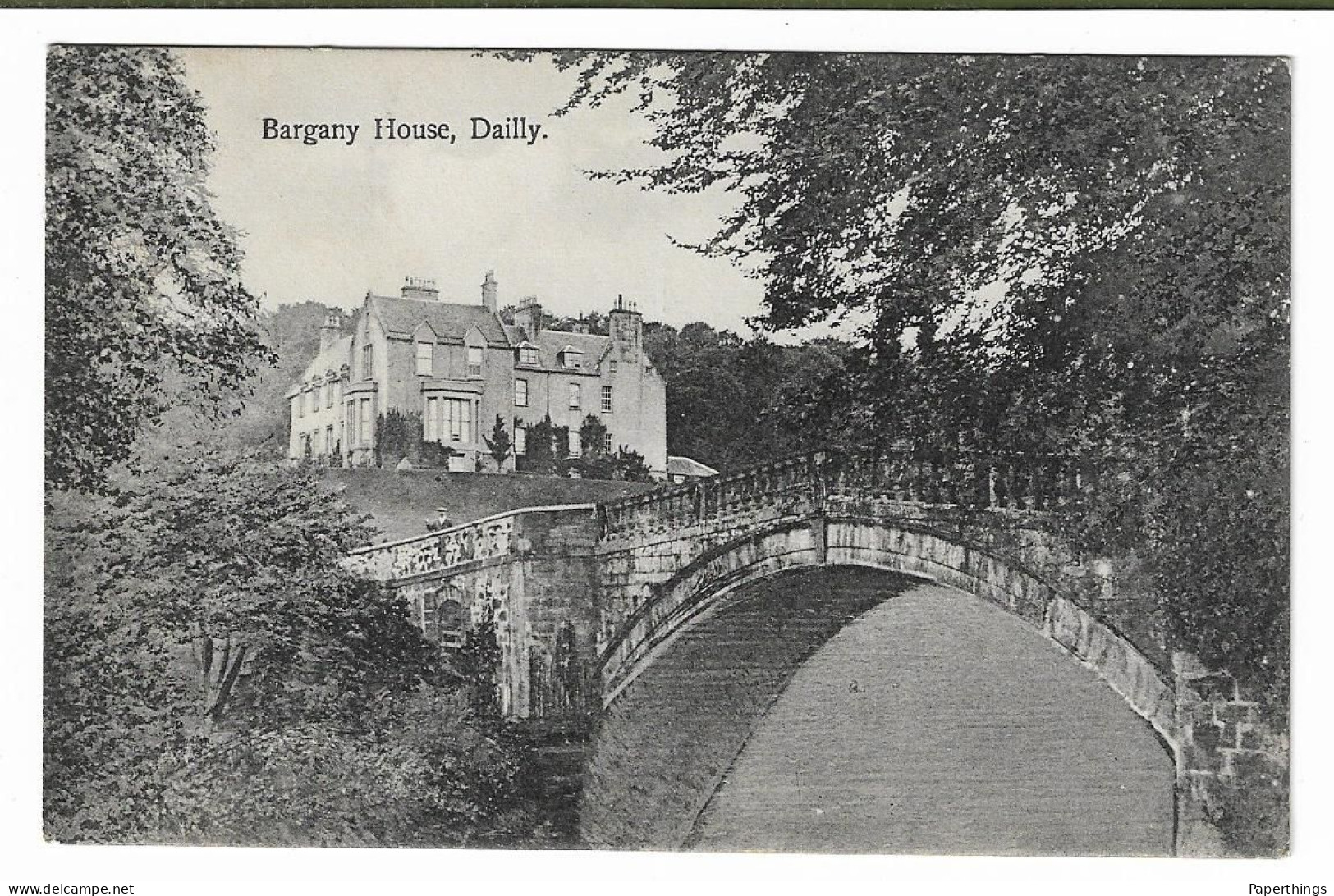 Postcard, Scotland, Ayrshire, Dailly, Bargany House, Mansion, Stately Home, Bridge. - Ayrshire