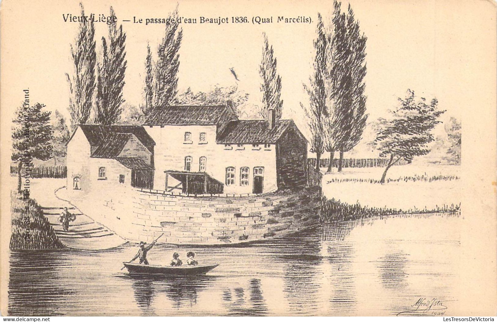 BELGIQUE - LIEGE - Le Passage D'eau Beaujot 1836 - Quai Marcélis - Carte Postale Ancienne - Lüttich