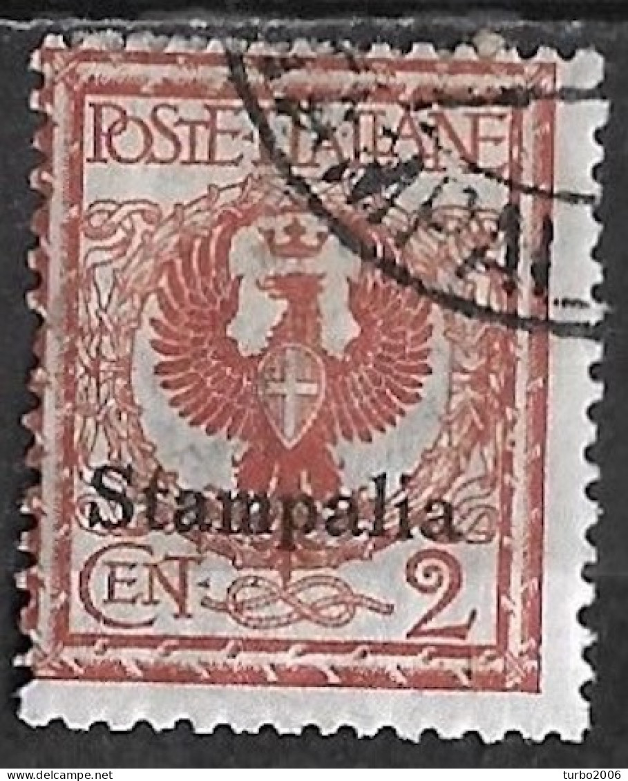 DODECANESE 1912 Italian Stamp With Overprint STAMPALIA 2 Ct. Redbrown Vl. 1 - Dodekanisos