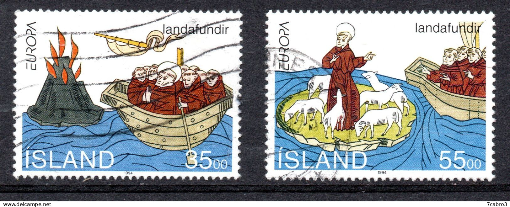 Islande Y&T  N° 753 - 754  Mi N° 800 - 801 * Europa 1994  Oblitéré - Usati