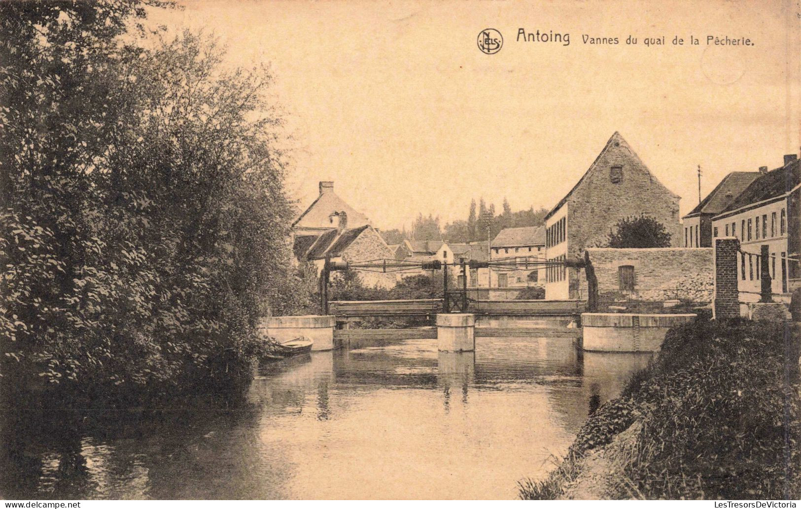 BELGIQUE -  Antoing - Vannes Du Quai De La Pècherie - L'Escaut - Pont - Village - Carte Postale Ancienne - Antoing