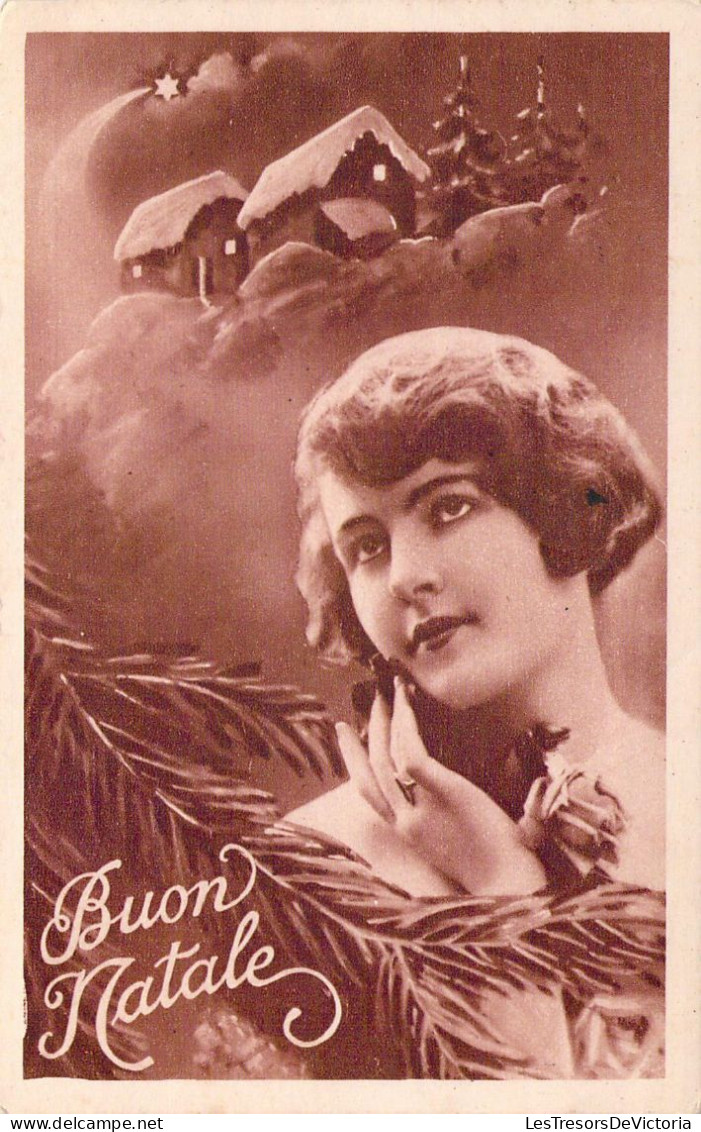 FANTAISIE - Femme Et Fleurs - Bonne Année - Carte Postale Ancienne - Women