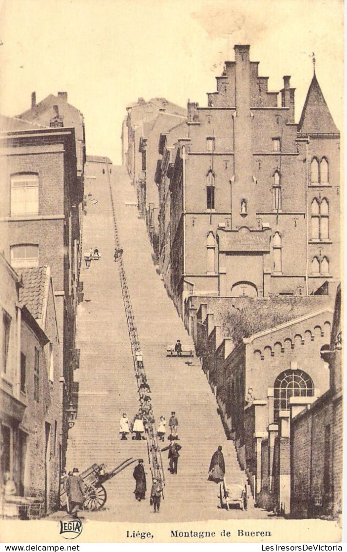 BELGIQUE - LIEGE - Montagne De Bueren - Carte Postale Ancienne - Liege