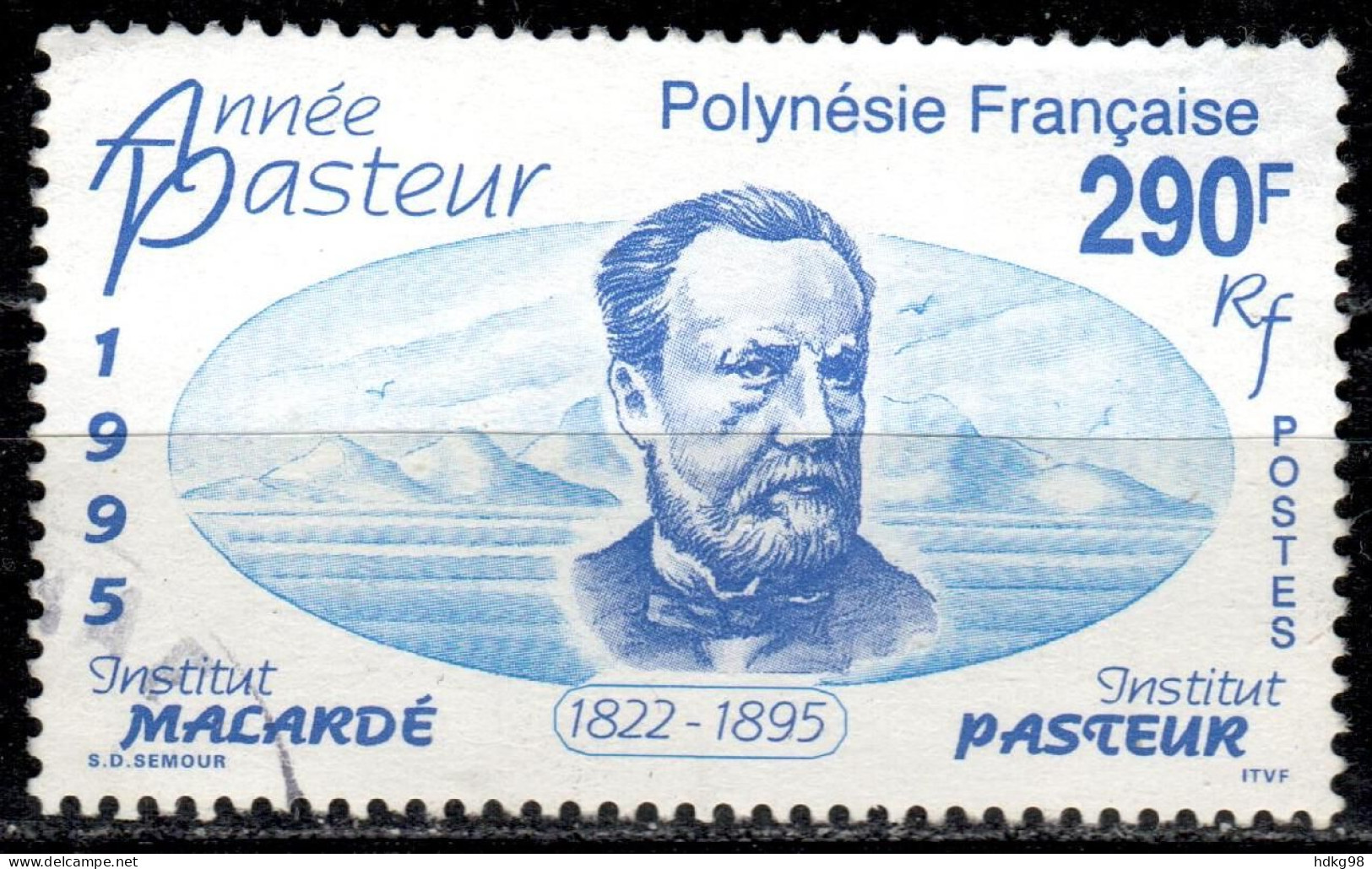 F P+ Polynesien 1995 Mi 679 Pasteur - Used Stamps