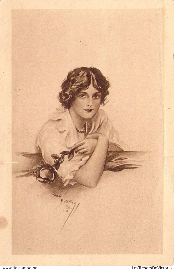 FANTAISIE - Femme - Illustration Signée Barley - Carte Postale Ancienne - Women