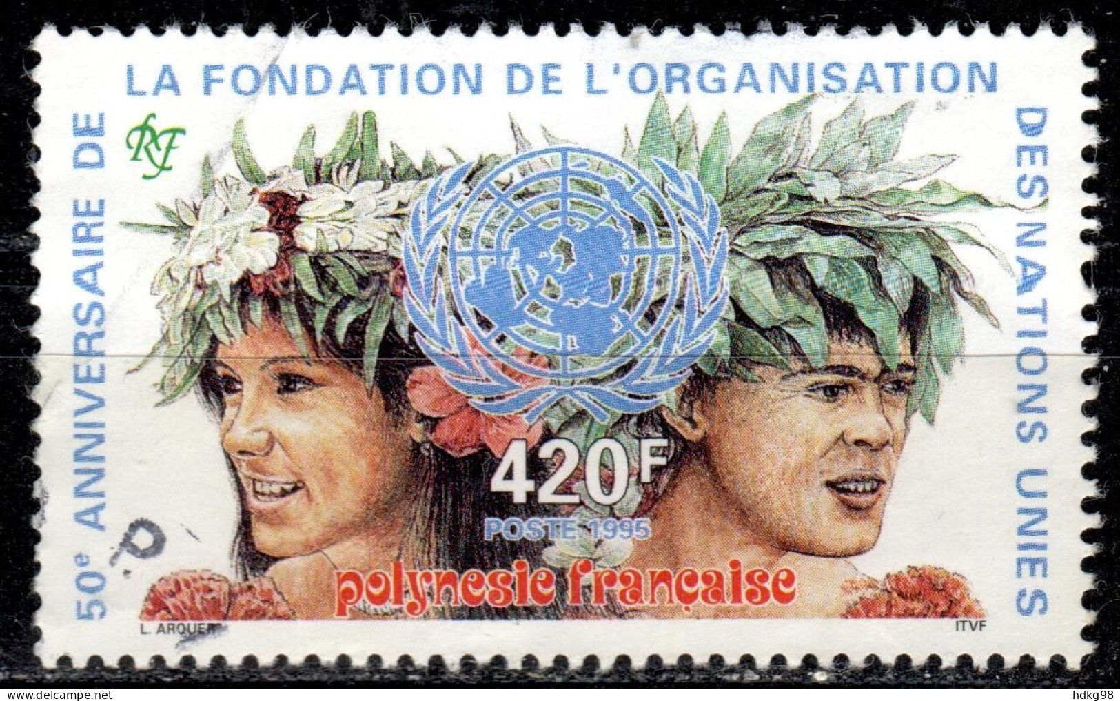 F P+ Polynesien 1995 Mi 693 UNO - Used Stamps