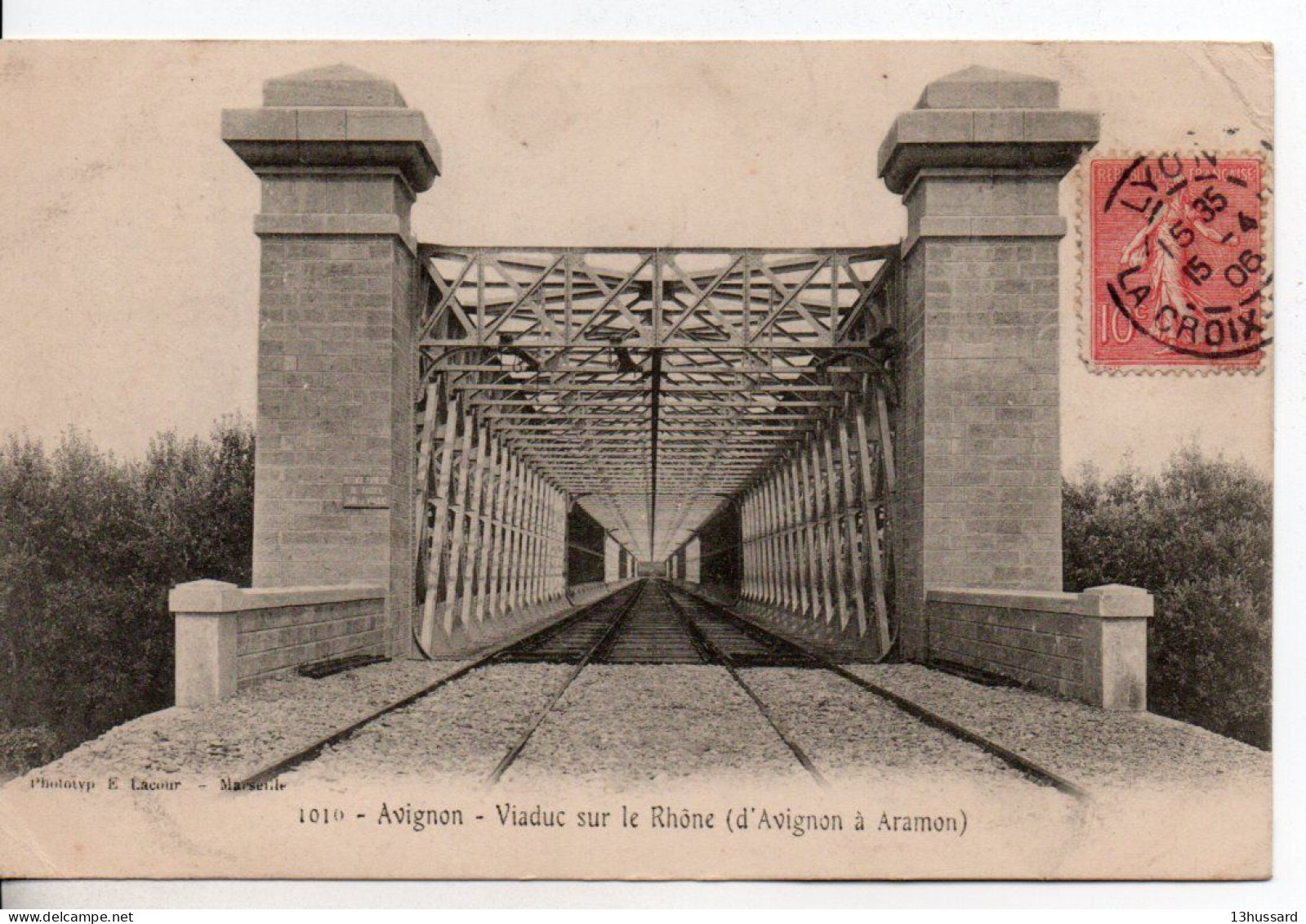 Carte Postale Ancienne Aramon - Viaduc Sur Le Rhône - Aramon