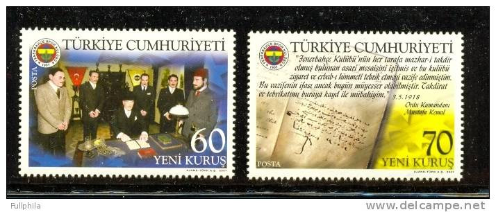 2007 TURKEY THE CENTENARY OF FENERBAHCE SPORTS CLUB MNH ** - Ungebraucht