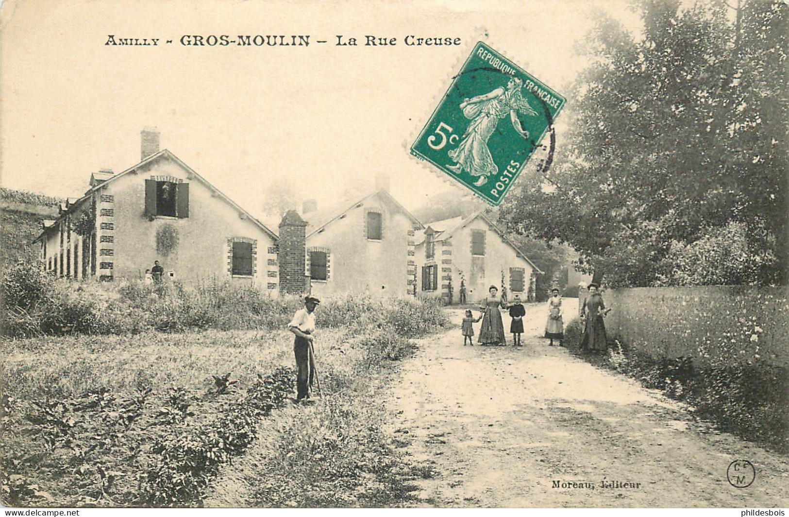 LOIRET  AMILLY ( Gros Moulin ) La Rue Creuse - Amilly