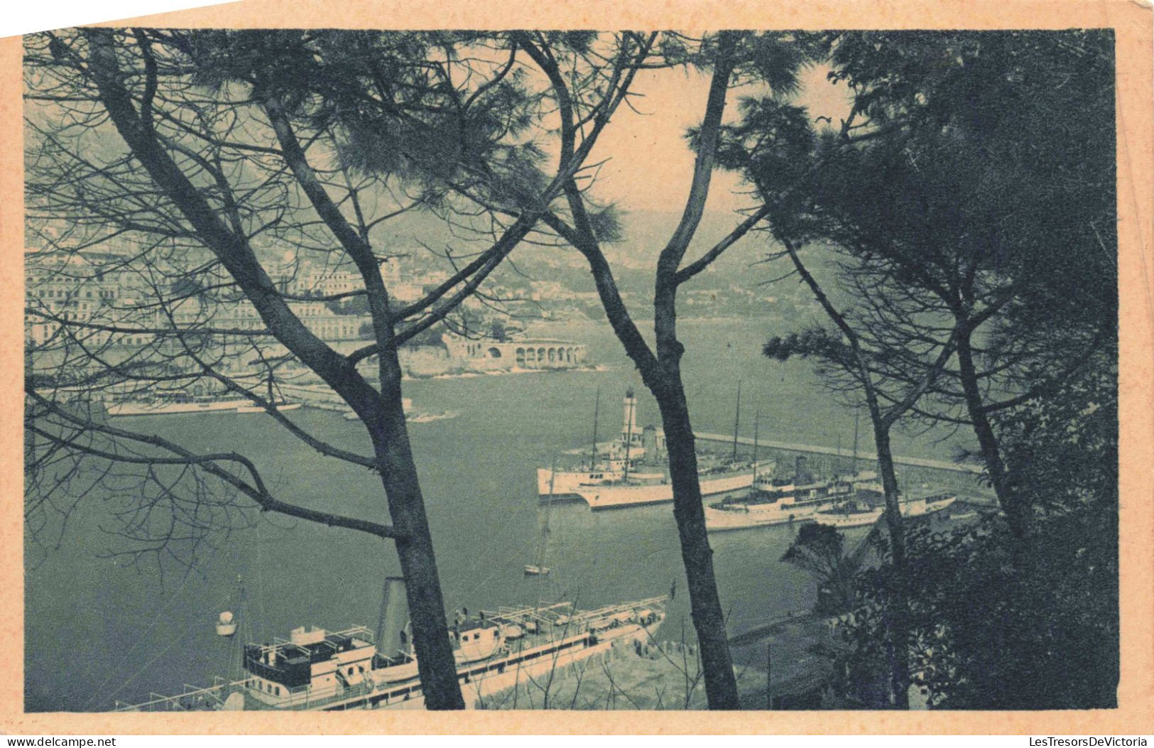 MONACO - Monte Carlo - MONTE CARLO Et Le Port Vus De Monaco - Port - Bateau - Carte Postale Ancienne - Monte-Carlo