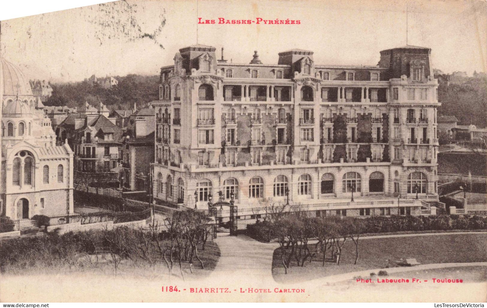 FRANCE - Biarritz - L'Hôtel Carlton - Les Basses-Pyrénées - Phot. Labouche Fr.- Carte Postale Ancienne - Biarritz