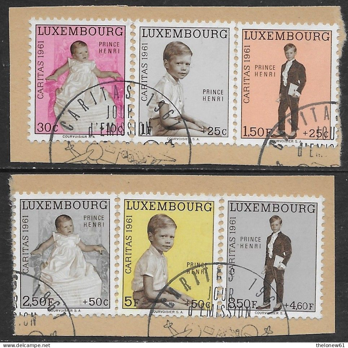 Lussemburgo Luxembourg 1961 Prince Henri On Paper Complete Set Mi N.649-654 US - Oblitérés