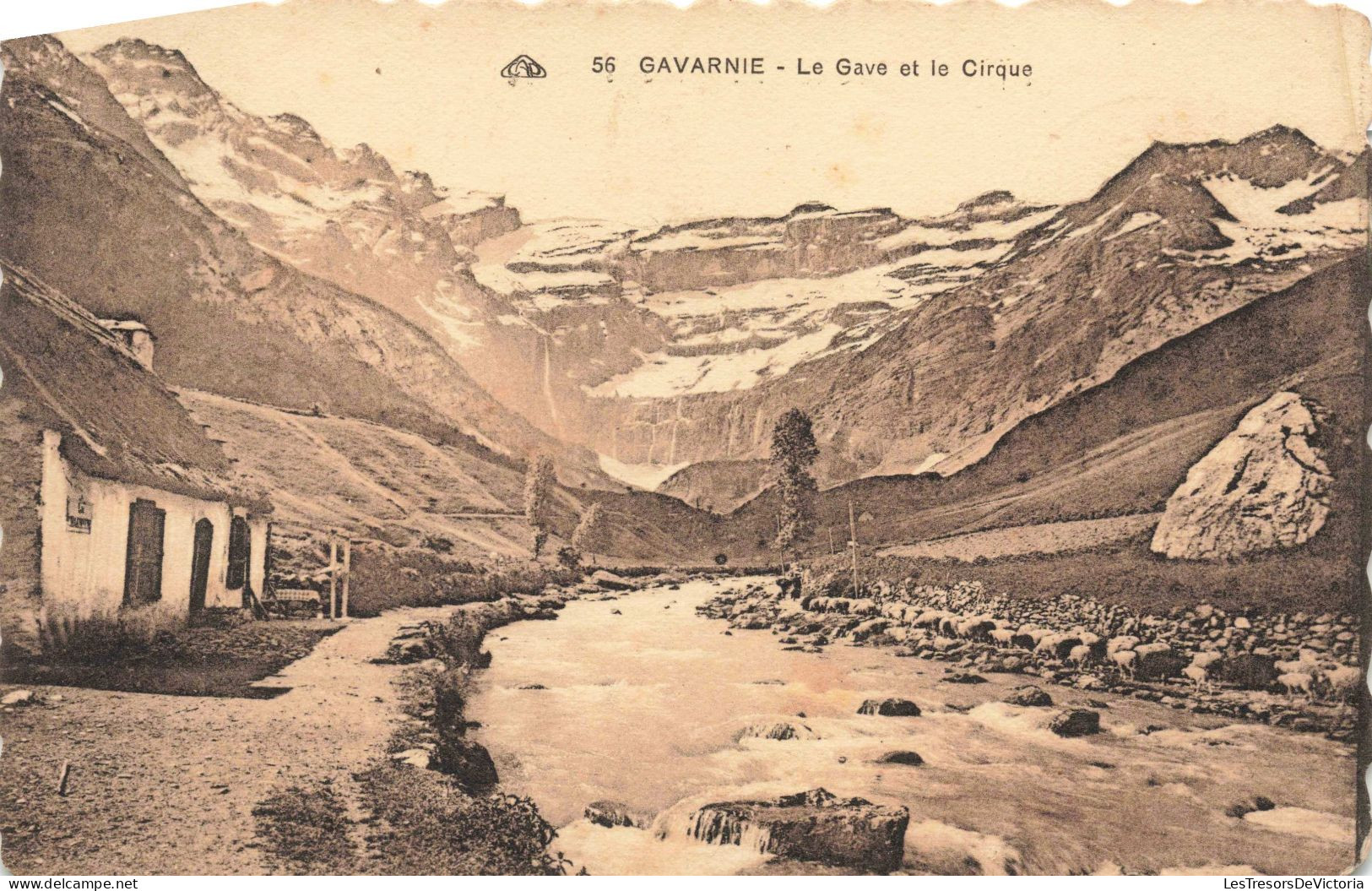 FRANCE - GAVARNIE - Le Gave Et Le Cirque.- Cours D'eau - Montagnes - Carte Postale Ancienne - Gavarnie