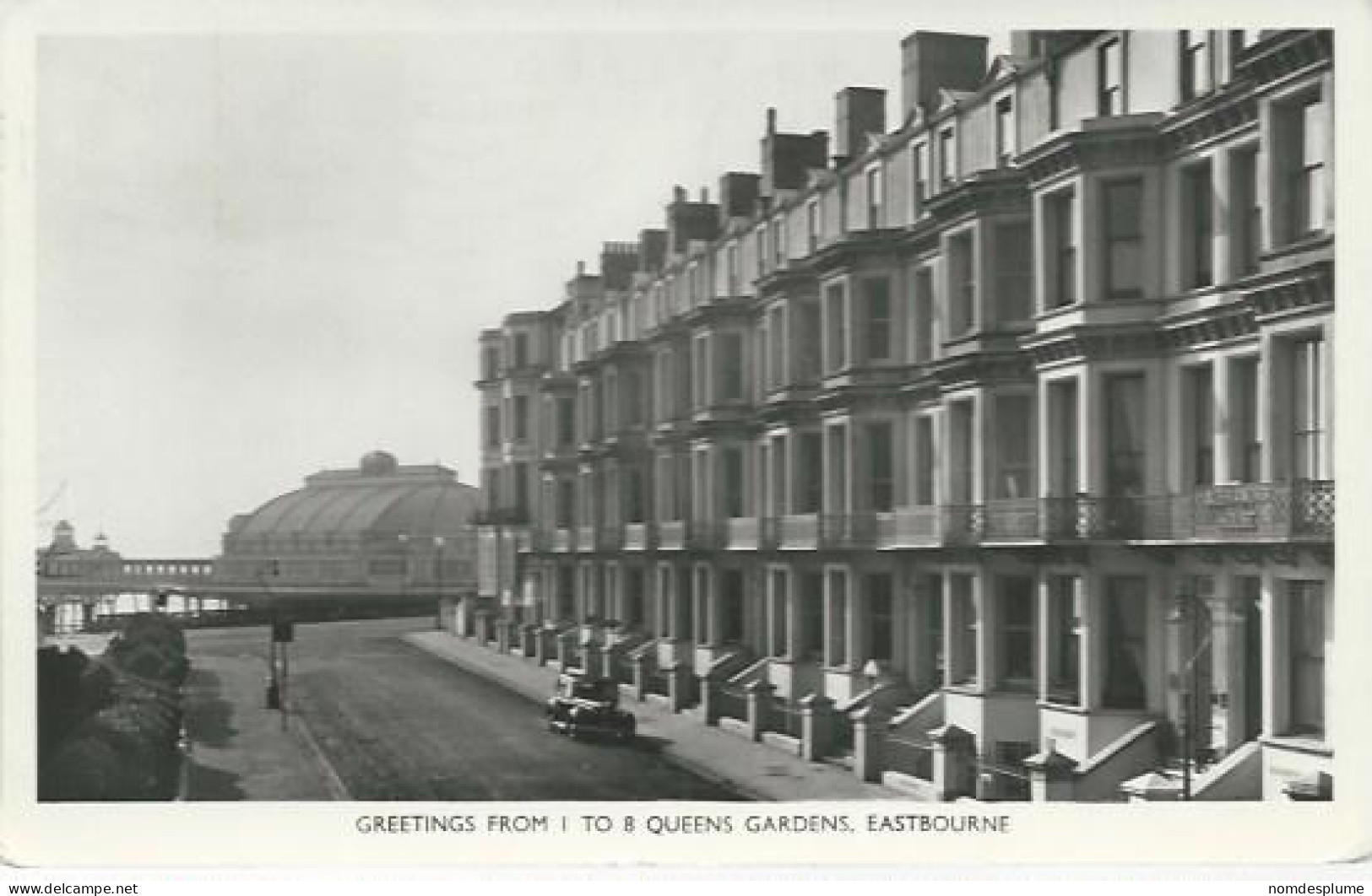 22455) GB UK Eastbourne 8 Queens Gardens  Real Photo RPPC Postmark - Eastbourne