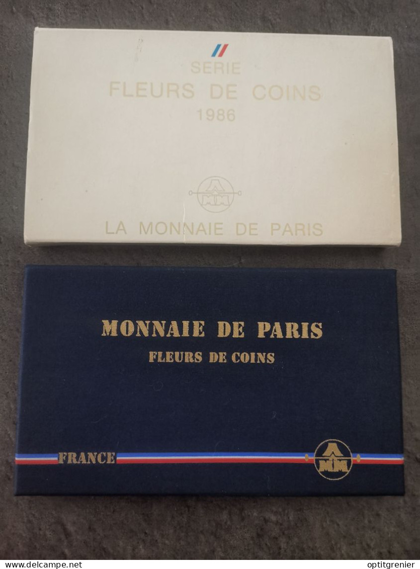 VIDE EMPTY / COFFRET VIDE 1986 FDC SANS LES MONNAIES / JACQUETTE BLANCHE TACHEE ET CORNEE - BU, Proofs & Presentation Cases