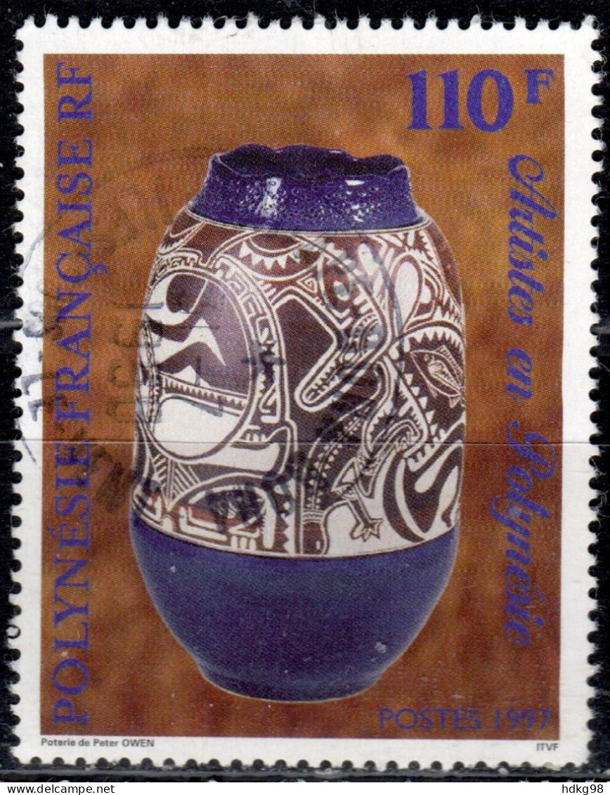 F P+ Polynesien 1997 Mi 751 Vase - Oblitérés