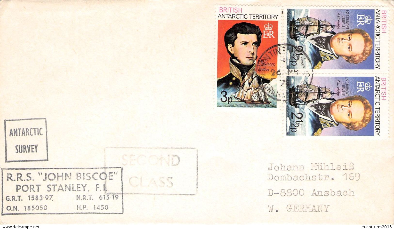 BRIT. ANTARCTIC T. - LETTER 1978 - GERMANY / ZG104 - Lettres & Documents