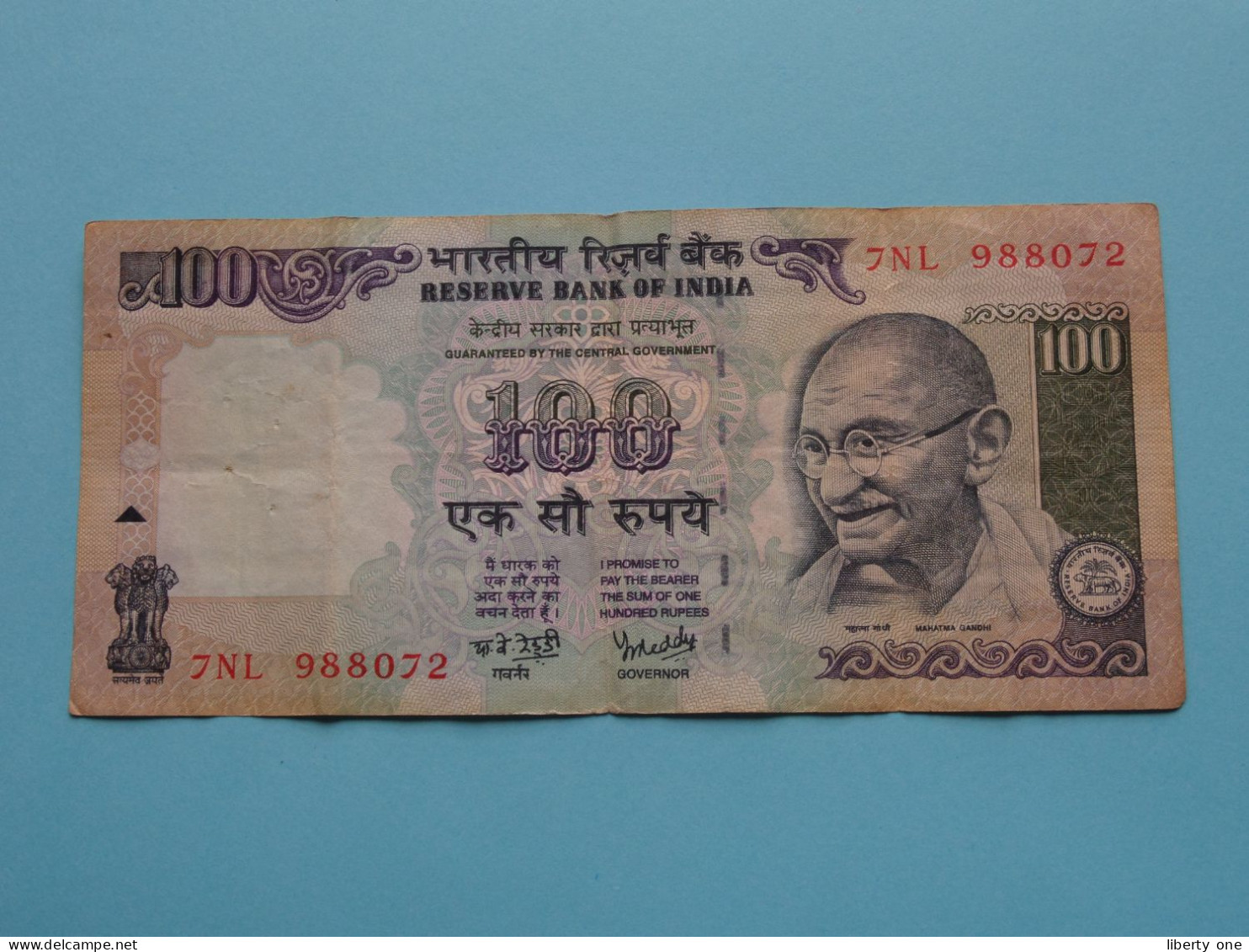 100 Rupees ( 7NL 988072 ) Bank Of India ( See/voir SCANS ) Used Note F ! - Inde