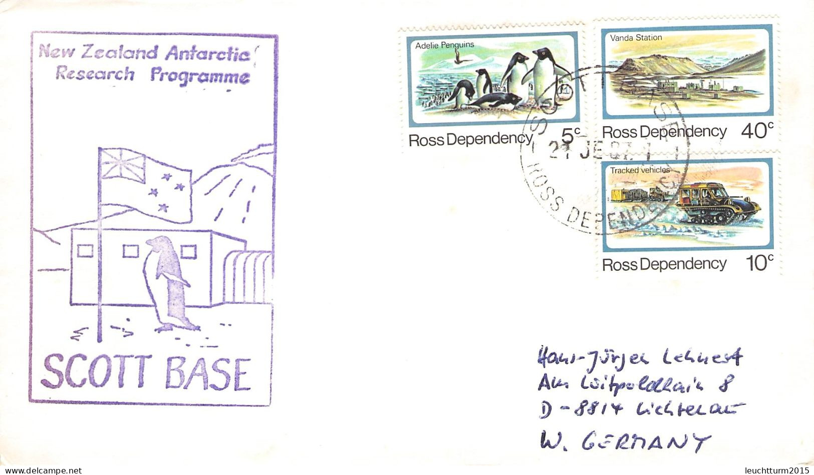 ROSS DEPENDENCY - MAIL 1987 SCOTT BASE > GERMANY / ZG113 - Brieven En Documenten