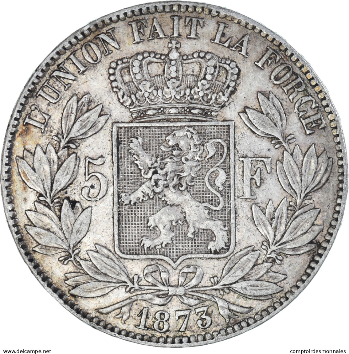 Monnaie, Belgique, Leopold II, 5 Francs, 5 Frank, 1873, TTB+, Argent, KM:24 - 5 Frank