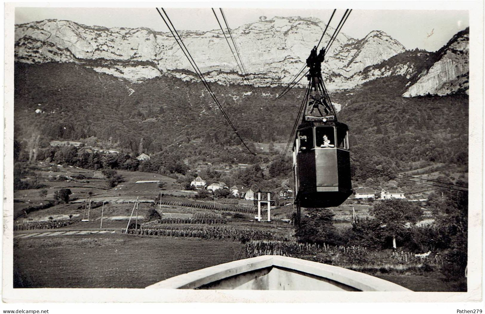 CPSM FRANCE 74 HAUTE-SAVOIE VEYRIER-DU-LAC - Téléférique De Veyrier - Gare De Départ - 1952 - Veyrier