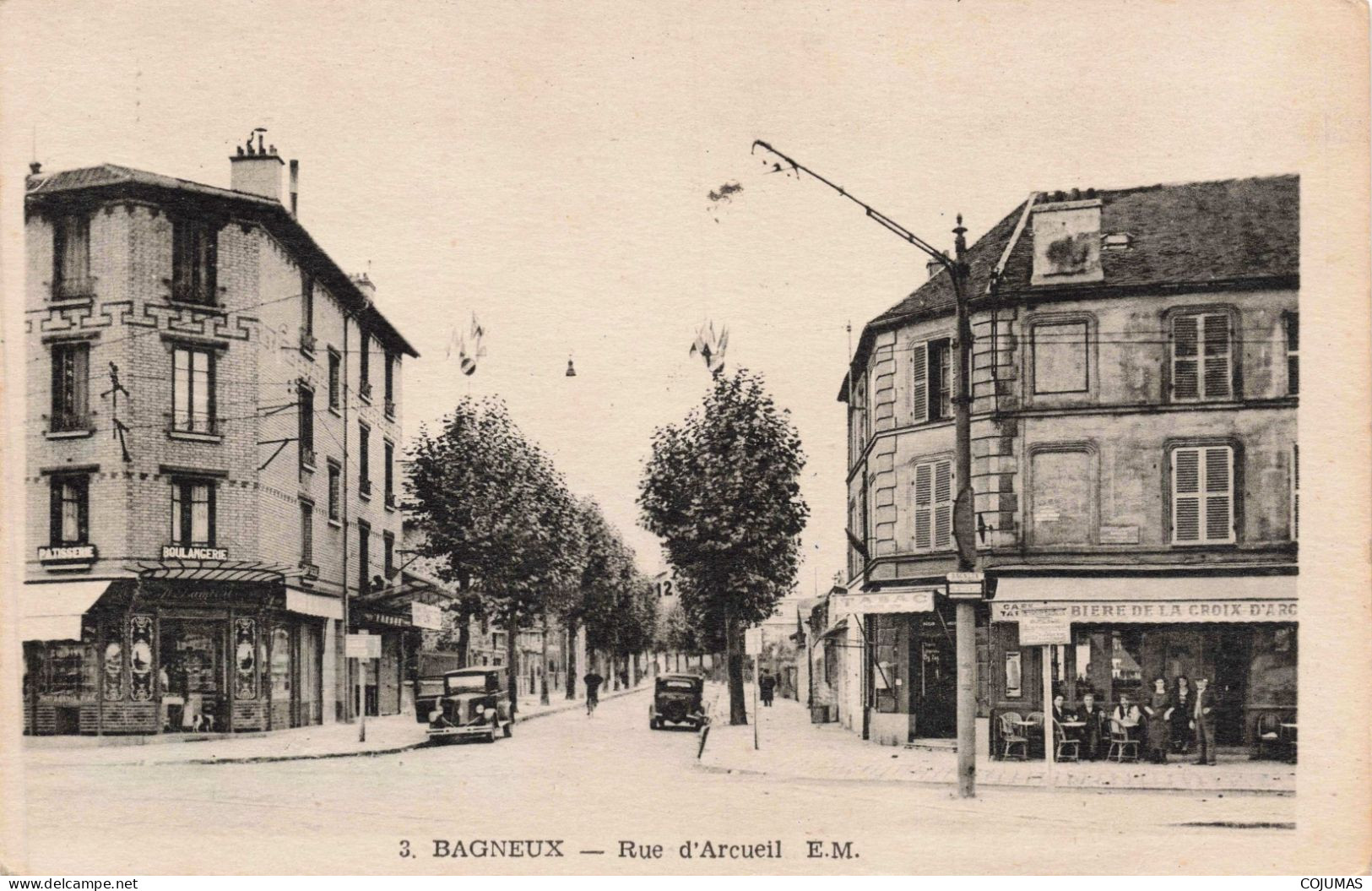 92 - BAGNEUX - S18608 - Rue D'Arcueil - Automobile Boulangerie Café - Bagneux