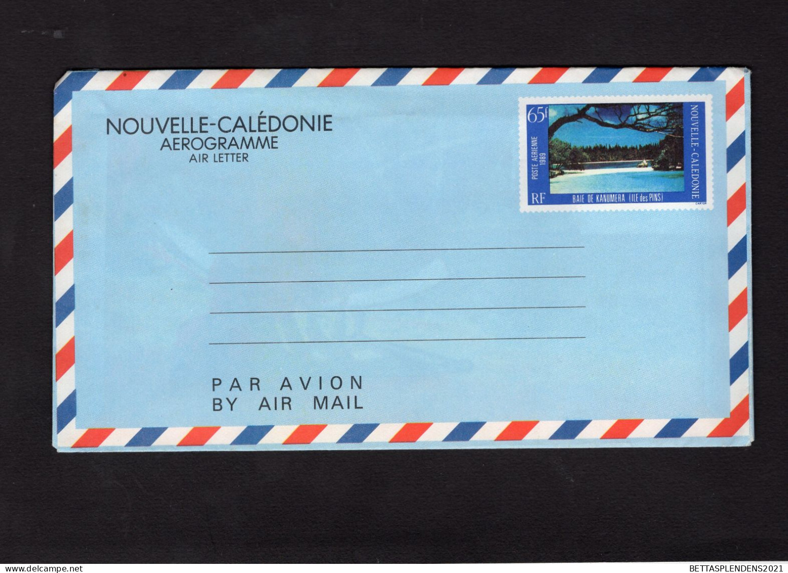 NOUVELLE CALEDONIE - AEROGRAMME - 65F Baie De Kanumera (Ile Des Pins) - Aerogramme