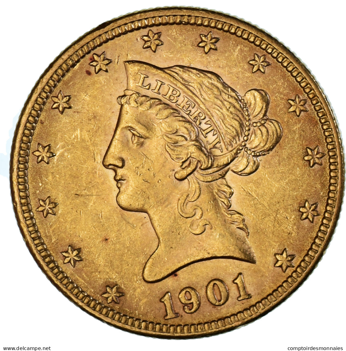 États-Unis, 10 Dollars Coronet Head, 1901, Philadelphie, KM 102 - 10$ - Eagle - 1866-1907: Coronet Head