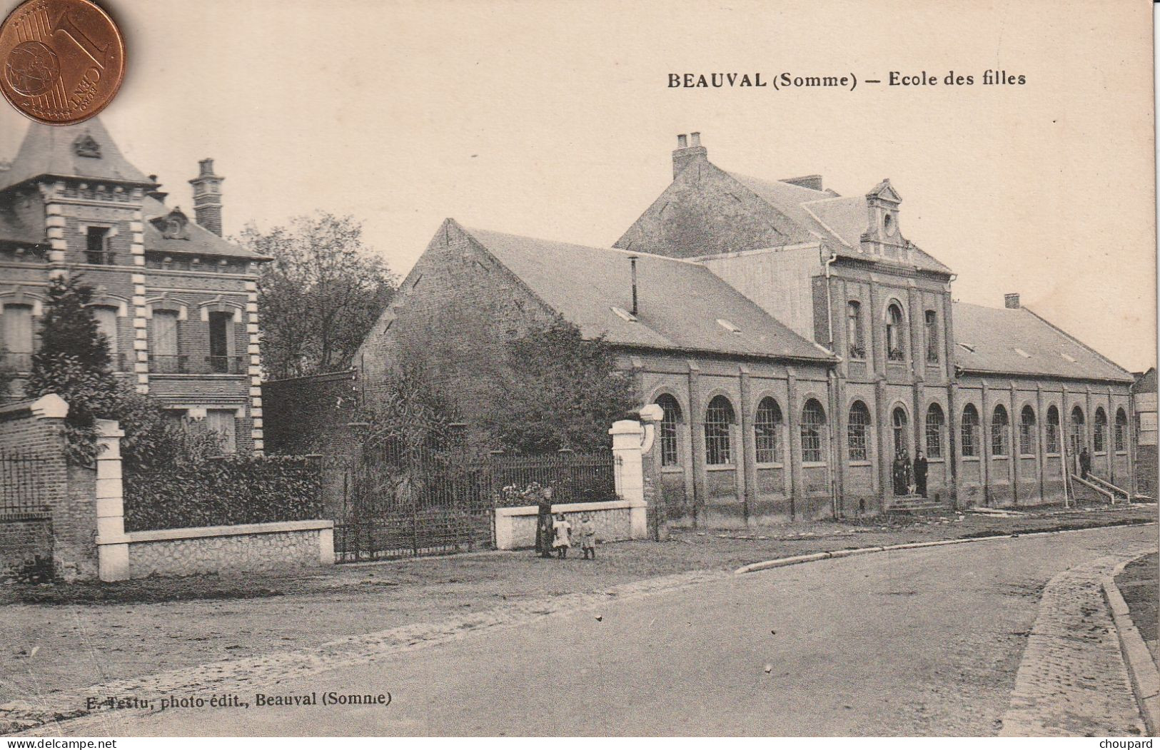 80 - Carte Postale Ancienne De   BEAUVAL   Ecole Des Filles - Beauval